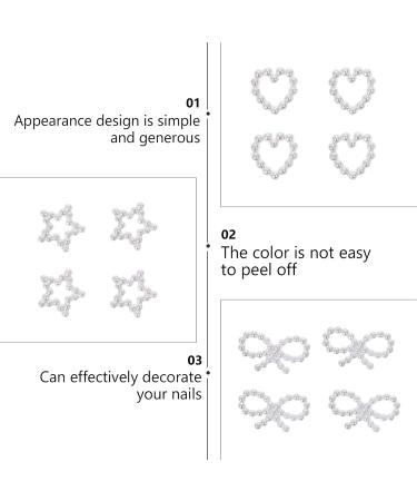 LALAFINA 1 Box Nail Decoration Pearl Nail Art Nail Jewels Nail Pearls Pearl Nail Gems Pearls for Nails Art Mini Decor Rhinestones Manicures Accessories Nail Supplies White Heart - Buy Online on GoSupps.com