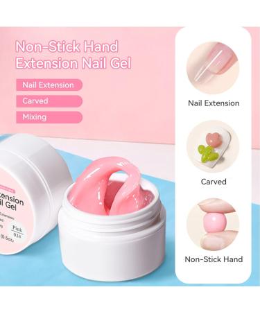 Pink Builder Gel for Nails - UV/LED Nail Extension & Repair Gel for Home DIY - Buy Online on GoSupps.com