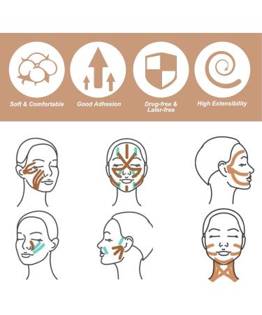 Bande De Lifting du Visage Pour R duire les Rides Et Raffermir la Peau Pr vention des Rides du Visage Et Bande De Lifting Myofascial Favorise la Circulation Et Pr vient le Rel chement Cutan Bande E - Buy Online on GoSupps.com