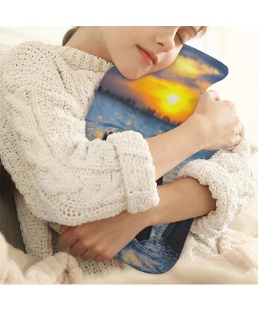 Dolphin Heat Bottle with Fluffy Cover - 2L Large Capacity Water Bag for Cozy Nights & Pain Relief | Ideal for Back Neck & Shoulders - Buy Online on GoSupps.com
