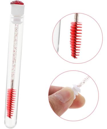POPETPOP 20 pcs Diamond mascara brush clear mascara lash spoolie Makeup Eyelash Applicator eye shadow Miss 11.3x1.1cmx2pcs Orange Redx2pcs - Buy Online on GoSupps.com