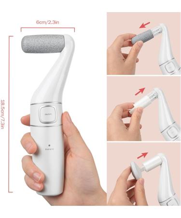 Fiakup Electric Foot File Callus Remover | Rechargeable Adjustable Speed Foot File Pedicure Portable Powerful Callus Remover Tool Foot Scrubber File for Smooth Heels Foot Grinder - Buy Online on GoSupps.com