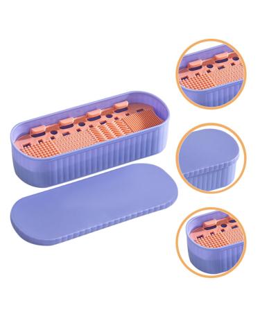 FOMIYES Makeup Brush Cleaning Mat & Holder | Purple Brush Cleaner Pad & Organizer for Flawless Makeup - Buy Online on GoSupps.com