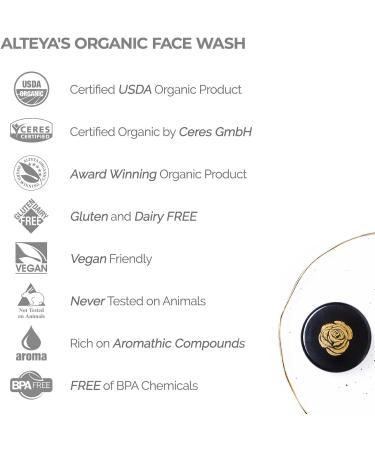 Alteya Organics USDA Certified Organic Face Wash with Bulgarian Rose Oil - 8.5 Fl Oz - Buy Online on GoSupps.com
