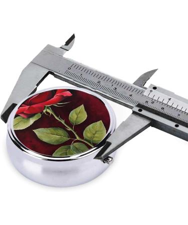 Gothic Rose Mini Round Pill Box | 3 Compartment Travel Organizer | Portable Medicine Case for Home & Office - Buy Online on GoSupps.com