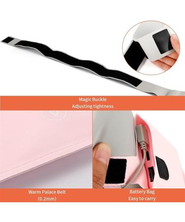Washable Electric Heating Belt for Menstrual & Abdominal Pain Relief - 6 Modes Massage & Hot Compress - Style 2 Pink - Buy Online on GoSupps.com