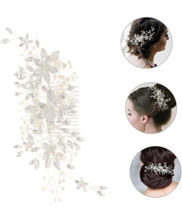 Beavorty Wedding Hair Accessories Hair Pin Hair Barrettes Rhinestones Tiara Hair Clips Hair Comb Clips Girl Headpieces for Wedding Metal Hair Comb Bride Pearl Decorate Vintage - Buy Online on GoSupps.com