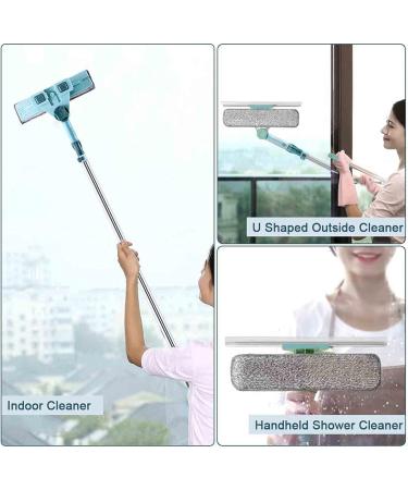 ZQTHL High-Rise Window Cleaning Tool with U-Shaped Telescopic Rod Extendable Squeegee Window Cleaner Equipment - Indoor Outdoor - Buy Online on GoSupps.com