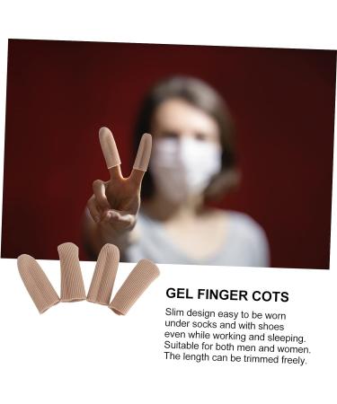 FOMIYES Silicone Gel Finger & Toe Sleeves Set - Toe Protector, Separator, Cushion, Bandage - Earth Tones (2 Pairs) - Buy Online on GoSupps.com