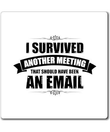 Funny Surviving Another Virtual Office Meetings Statements Novelty Remotely Emailing Working Mockery Sayings Magnets 3" 3" - Buy Online on GoSupps.com