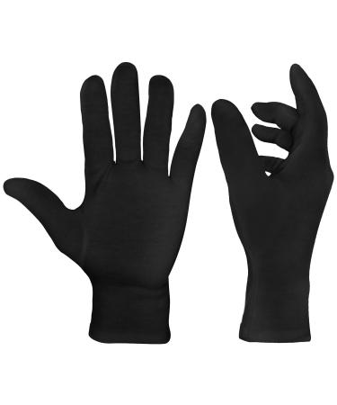EXBRIECO 2 6 or 12 Cotton Gloves Moisturizing Gloves Soft Elastic Hand Care Comfortable Mime Jeweller Waiter Costume White or Black. M Pack 2 Black - Buy Online on GoSupps.com