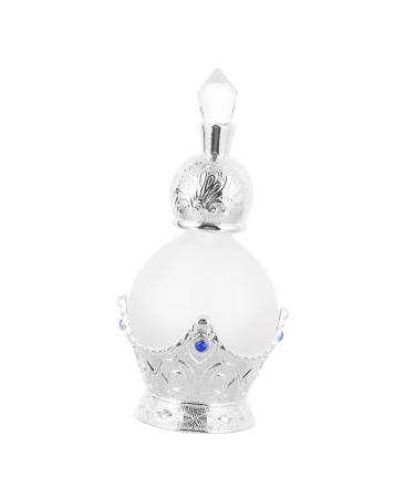 FRCOLOR 1pc Perfume Bottle Women Essential Oil Bottle Scent Perfume Holder Empty Perfume Container Gold Trim Dubai Perfume Liquid Containers Air Travel Empty Bottle Composite Material Vial 9X4X4CM Silver