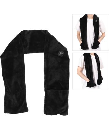 Dioche Heated Scarf | Adjustable Temperature Neck Heating Pad with Pockets | Long Black Scarf for Warmth - Buy Online on GoSupps.com