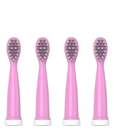 Kids Sonic Toothbrush Replacement Brush Heads Dark Pink 4 Pieces