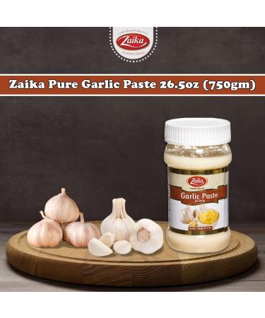 Zaika Pure Ginger Paste 26.5oz (750gm) Premium Quality Ginger Paste for Cooking Airtight Jar | Non-GMO | No Colors | Indian Origin Fresh Garlic All-Natural Ingredients (Ginger Paste) - Buy Online on GoSupps.com