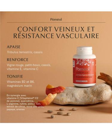 POM OL Light legs & blood circulation food supplement - VeinoPulse - 60 days | Red vine Blackcurrant Vitamins - Buy Online on GoSupps.com