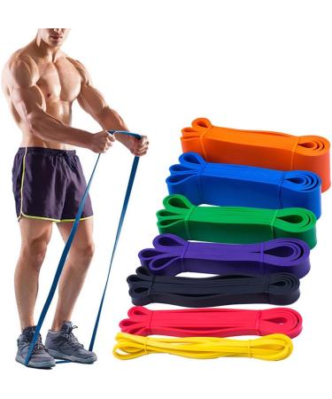 Gimiro Fitness Straps & Resistance Bands | 6 Strength Levels for Pull-Up Training Yoga Pilates & Physiotherapy - Orange (36-80kg) - Buy Online on GoSupps.com