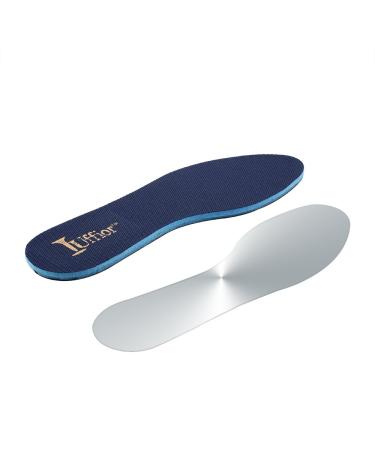 Tuffior Puncture Resistant Flexible Steel Plate Insoles for Men s & Women s Nail Proof Safety Work Shoes - Enhanced Protection for Footwear-One Pairs Insoles & One Pairs Heel Cushion(L) Large (Pack of 2)