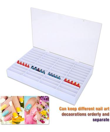 44-Grid Clear Nail Art Storage Box | Organize & Showcase Fake Nails | Nail Tips Organizer for Nail Art Decoration - Buy Online on GoSupps.com