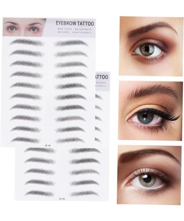 FRCOLOR 2pcs 3d Eyebrow Stickers Cosmetology Kit Brow Makeup Grooming Shaping Eyebrow Shape The Lazy Man - Buy Online on GoSupps.com