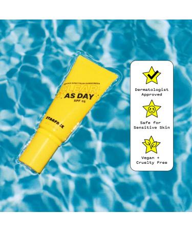 Starface Clear As Day SPF 46 Invisible Sunscreen Gel for Acne-Prone Skin - Lightweight, Non-Comedogenic, Water Resistant - 1.69 oz - Buy Online on GoSupps.com