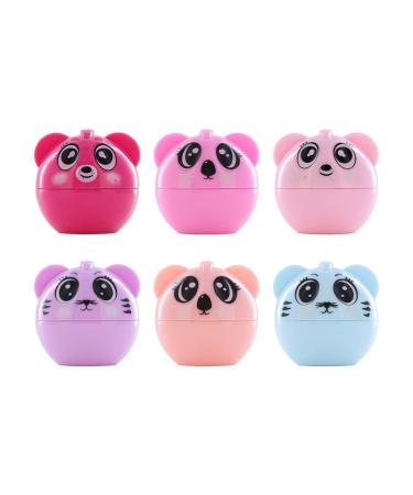 Into The Wild Lip Balm Cute Animal Shaped Lip Balm Party Favors Stocking Stuffers Gifts - Pack of 6