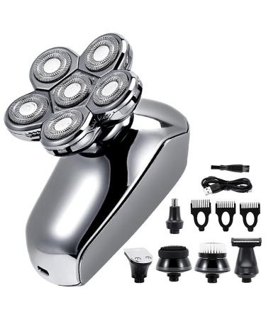 Head Shaver for Men 6 in 1 Multifunction Rechargeable Electric Men Electric Shaver 6D Floating Heads Low Noise Mens Head Shaver for Men