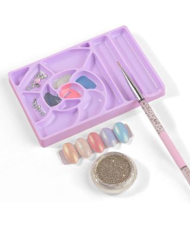  POPETPOP POPETPOP 6 Pieces Hybrid Gel Mixing Tray Nail Art Make Up Artist Paint Palette Watercolor Palette Rectangle Gel White Plastic Samples Nail - Buy Online on GoSupps.com