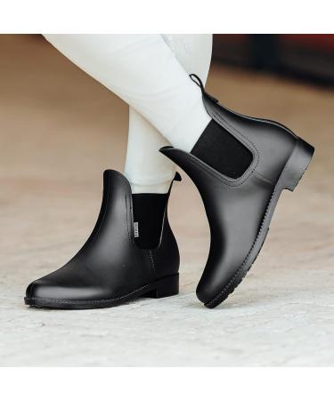 Horze Bonn Rubber Paddock Boots Black EU 42 - Durable and Stylish Horse Riding Footwear - Buy Online on GoSupps.com