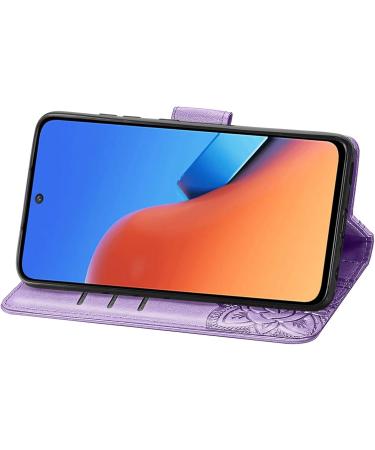 Monwutong Hzd Protective Cover for Xiaomi Redmi 12 - 3D Butterfly Pattern PU Leather Folding Stand Magnetic Cap & Card Compartments - Light Violet - Buy Online on GoSupps.com
