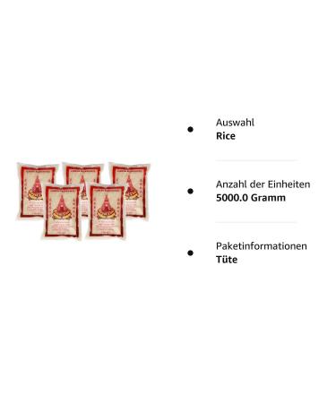 Buy Pack of 5 Jasmine Fragrant Rice 5x 1kg - Premium ROYAL THAI Broken Rice for International Shipping - Buy Online on GoSupps.com