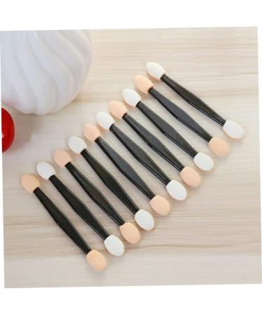 FOYTOKI 100 Pcs Cosmetic Eyeshadow Eyeshadow Brush Eyeshadow Makeup Double Head Eyeshadow Black Size 2 Black - Buy Online on GoSupps.com