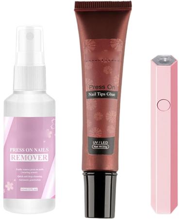 Squeeze-on gel nail glue solid nail glue gel - Professional solid nail glue gel | Squeeze-on nail remover spray soft and solid gel nail glue for false nails - Buy Online on GoSupps.com