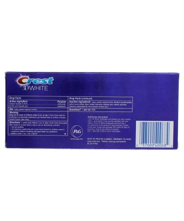 Crest 3D White Fluoride Toothpaste 2 Pack - Radiant Mint, 4.1 oz Each - Buy Online on GoSupps.com