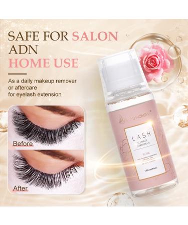 Lunamoon Eyelash Shampoo Concentrate 80ml | Clean & Nourish Your Lash Extensions | Includes 120ml Bottles & 4 Cleaning Brushes - Rose80 - Buy Online on GoSupps.com