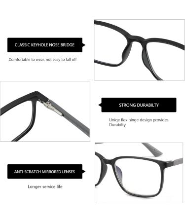 ZENOTTIC Blue Light Blocking Glasses Reading Glasses for Men Square Frame Readers Anti Glare Sport Computer Glasses Black 3.5 x - Buy Online on GoSupps.com