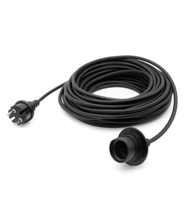 FIRMERST Waterproof lamp holder E27 with cable outdoor 10m black