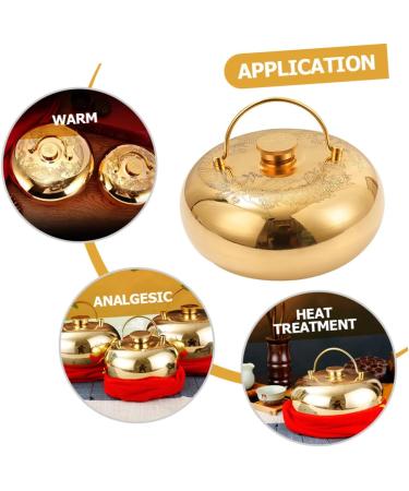 Buy Cabilock Vintage Brass Hot Water Pot 13x13cm Comfortable Hand Accessories for Cold Weather Perfect Outdoor Gift - Buy Online on GoSupps.com