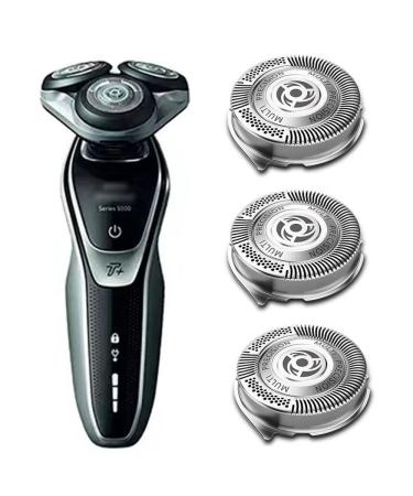 SH50/52 Replacement Heads for Philips Norelco Series 5000 - 3 Pack Blades for S5xxx, AquaTouch, and PowerTouch Series with Brush - Compatible with PT8xx PT7xx Models - Buy Online on GoSupps.com