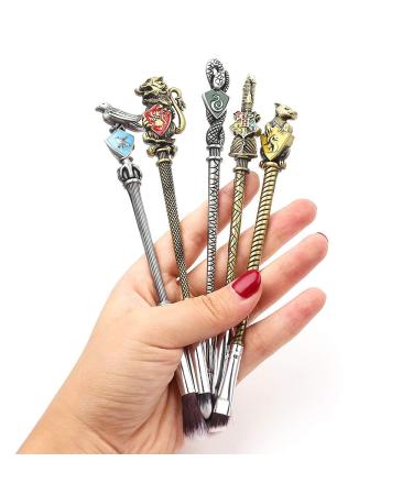 Wand Potter Makeup Brushes Set | Magic Eye Shadow, Eyeliner, Lip Brushes | Harry Potter Inspired | 5pcs with Gift Bag - Buy Online on GoSupps.com
