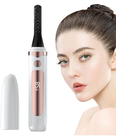 Eyelash Curler - Electric Lash Curler Eye Beauty Product | Adjustable Natural Look Temperature Curler Heated Lash Dating Beauty Tool Long Lasting Women Lash Curler parties Eyelash Curler for Girls Ivoryy White - Buy Online on GoSupps.com
