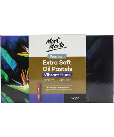 Mont Marte 52pc Extra Soft Oil Pastels - Assorted Vibrant Colors for Blending, Layering & Shading - Ideal for Art, Craft, Coloring and Sketching - Multicolor 52 Count - Buy Online on GoSupps.com