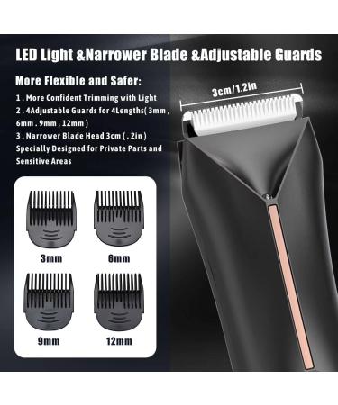 Buy Electric Body Hair Trimmer - LED Display USB Charging Waterproof with 4 Length Combs - Buy Online on GoSupps.com