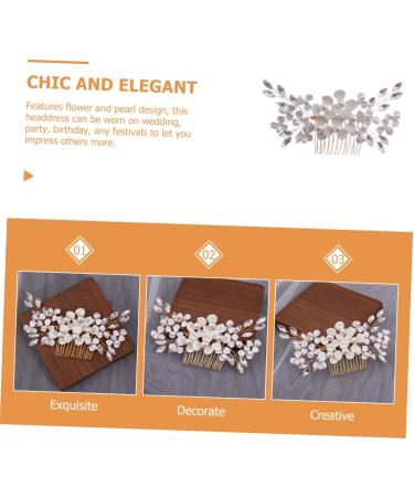 FRCOLOR Hair Accessories Pearl Hair Pin Hairpin Wedding Hair Comb Women Headdress Hair Clips Bride Headpieces for Wedding Barrettes for Hair Pearl Headpiece Hair Comb Clip - Buy Online on GoSupps.com