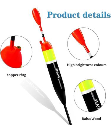 SEAOWL Fishing Slip Bobber Float Kit with Balsa Slip Corks and Bobber Stops - 10g (B.3/8oz) - 5pcs - Buy Online on GoSupps.com