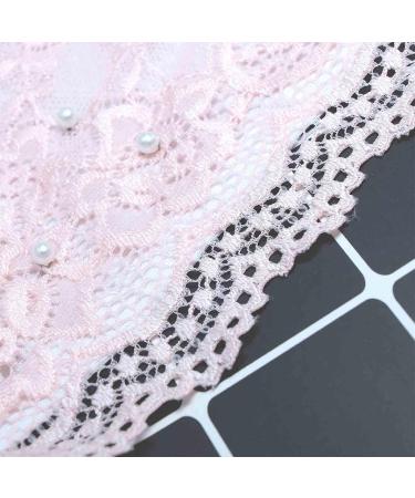 Yheakne Pink Pearl Face Cover Mask - Reusable Cotton Fashion Lace Mask for Women and Girls | Nightclub Facial Jewelry Accessories - Buy Online on GoSupps.com