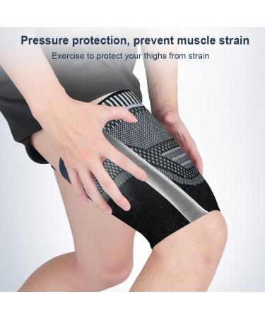 Tofbs Thigh Bandage for Men & Women - Breathable Slipproof Compression for Sports & Injuries (XL Black) - Buy Online on GoSupps.com