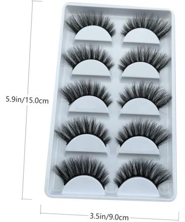 minkissy 5 Pairs Fake Eyelashes Beauty Accessories Fake Makeup Lashes False Eyelashes Bulk Natural Fluffy False Faux Lashes Bulk Makeup Girl Eyelashes 3d Set Fiber Hand Made - Buy Online on GoSupps.com