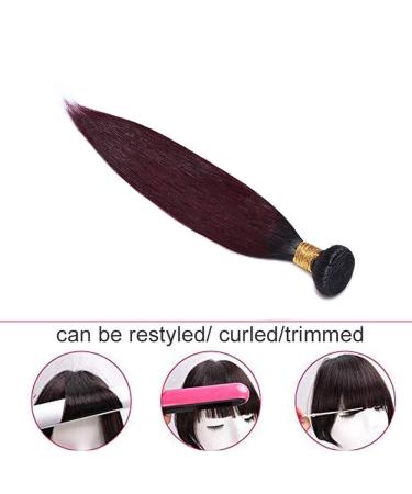 Buy Sego Brazilian Human Hair Bundles - 100% Unprocessed Body Wave Weave in Natural Black & Wine Red - 8 inch Virgin Extensions - Buy Online on GoSupps.com