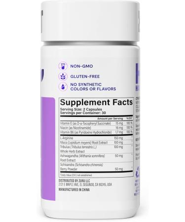 Habit Libido Supplement - Natural Aphrodisiac with Maca Ashwagandha & L-Arginine | Vegan Non-GMO 60 Capsules | Boost Energy & Performance - Buy Online on GoSupps.com